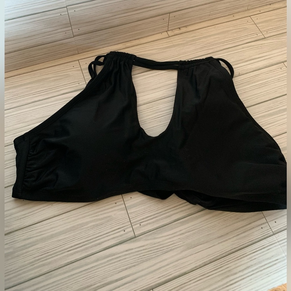 Time and tru Black Women's swim bikini top